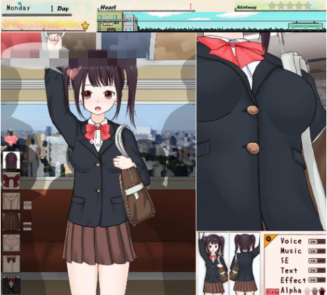 图片[3]-【互动SLG/动态/触摸/生肉】列车性爱：感受火车上的女学生 PC-春日ACG